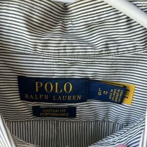 Polo Ralph Lauren Striped Button-Up Shirt - Gray & White
